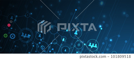 Artificial intelligence. Technology web background. Virtual concept 101809518