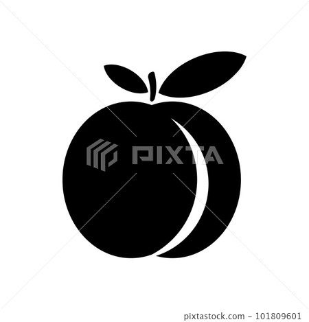 Peach, vector icon. 101809601