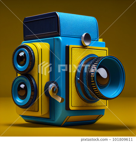 Bright Digital DSLR Camera illustration Bright Digital DSLR Camera illustration 101809611