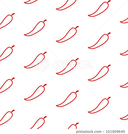 Chili pepper, seamless pattern, vector. Chili pepper, seamless pattern, vector. 101809640