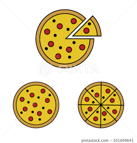 Pizza, vector. Pizza, vector. 101809641