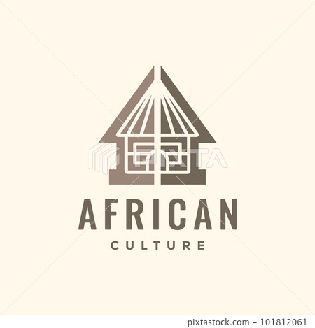 culture home traditional wood simple logo design vector 101812061