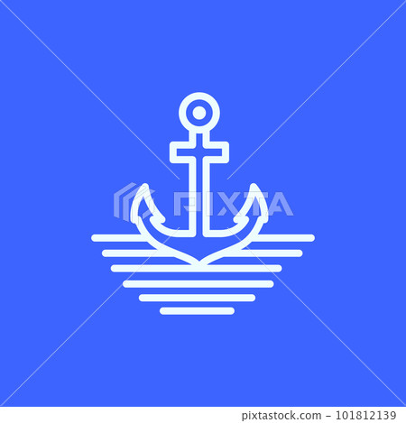 anchor ship relax water sea ocean sailor with minimalist lines art logo design vector icon illustration template anchor ship relax water sea ocean sailor with minimalist lines art logo design vector icon illustration template 101812139