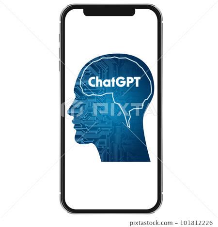 Image of ChatGPT in the shape of a person's head 101812226