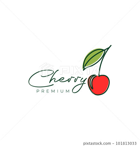fresh fruit red cherry juice line art feminine modern logo design vector fresh fruit red cherry juice line art feminine modern logo design vector 101813033