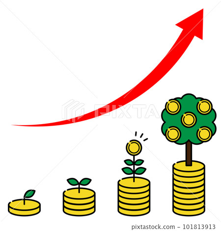 Image of growing money through investment Image of growing money through investment 101813913