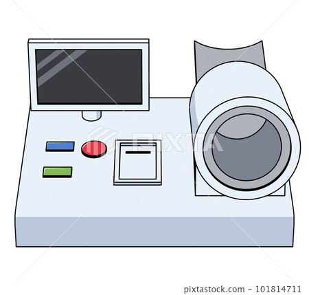 Illustration of a sphygmomanometer viewed from an angle 101814711