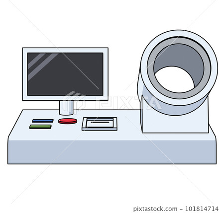 Illustration of a sphygmomanometer seen from the front 101814714