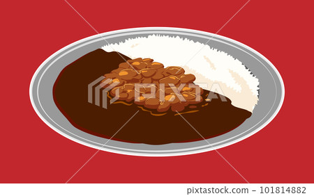 Natto curry (with white border) Natto curry (with white border) 101814882