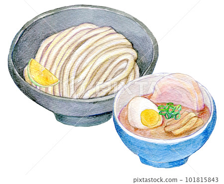 豐富的沾面水彩插畫手繪插畫 101815843