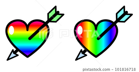 箭射中心痕墜入愛河的插畫 箭射中心痕墜入愛河的插畫 101816718