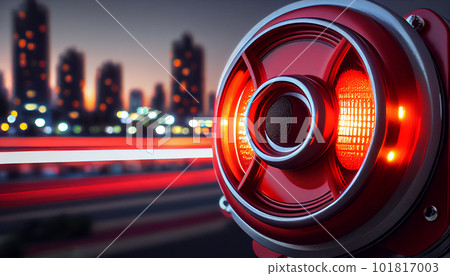 Warning red light on street Warning red light on street 101817003