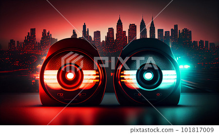 Warning red light on street 101817009