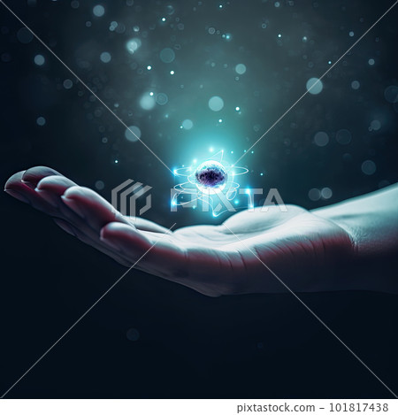 Light in the human hands in the dark Light in the human hands in the dark 101817438