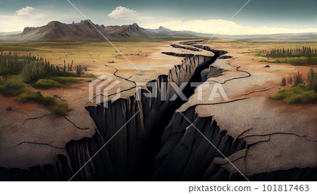 Tectonic plate huge crack 101817463