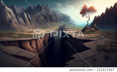 Tectonic plate huge crack 101817467