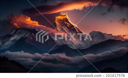 Annapurna mountain Western Nepal 101817576