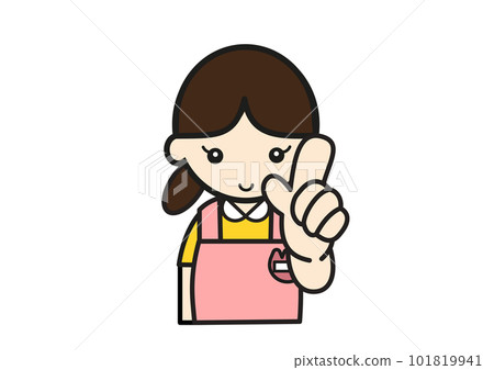 Nursery teacher with pointing pose 101819941