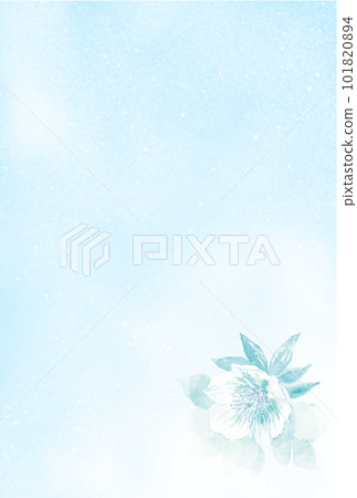 Mourning Postcard Winter Postcard Template Christmas Rose 101820894