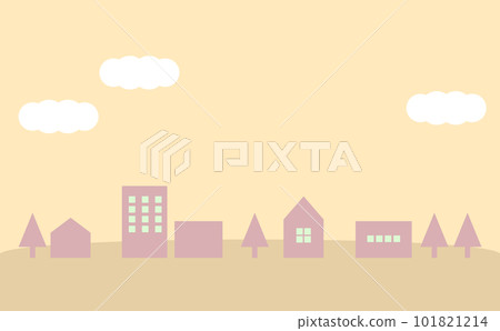 晚上的城市景觀背景插圖素材 晚上的城市景觀背景插圖素材 101821214