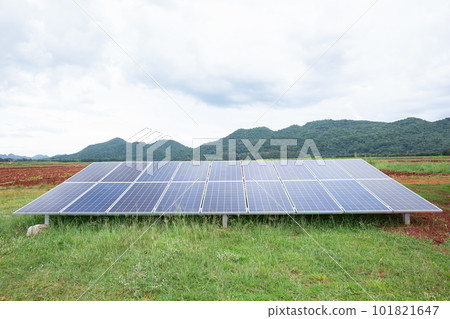 Solar panels on agricultural field 101821647
