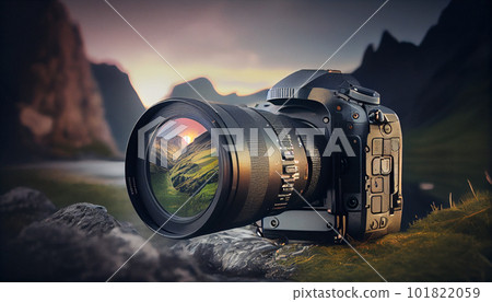 dslr camera at morning outdoors 101822059