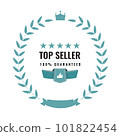 Wreath or laurel round badge for top seller 101822454