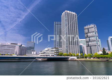 《Kanagawa Prefecture》Landscape of tower apartment/Yokohama Bay Area 《Kanagawa Prefecture》Landscape of tower apartment/Yokohama Bay Area 101822621