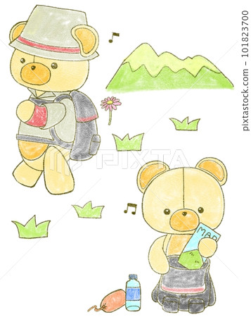 水彩小熊卷系列~Enjoy Hiking~ 水彩小熊卷系列~Enjoy Hiking~ 101823700