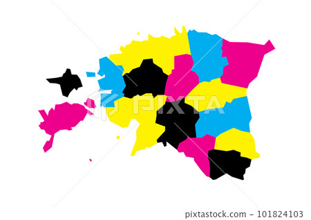 Russia political map of administrative divisions - oblasts, republics, autonomous okrugs, krais, autonomous oblast and 2 federal cities of Moscow and Saint Petersburg. Blank vector map in CMYK colors. Russia political map of administrative divisions - oblasts, republics, autonomous okrugs, krais, autonomous oblast and 2 federal cities of Moscow and Saint Petersburg. Blank vector map in CMYK colors. 101824103
