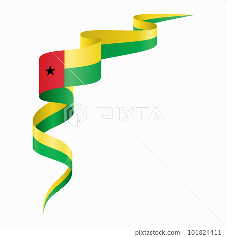 Guinea-Bissau flag wavy abstract background. Vector illustration. Guinea-Bissau flag wavy abstract background. Vector illustration. 101824411