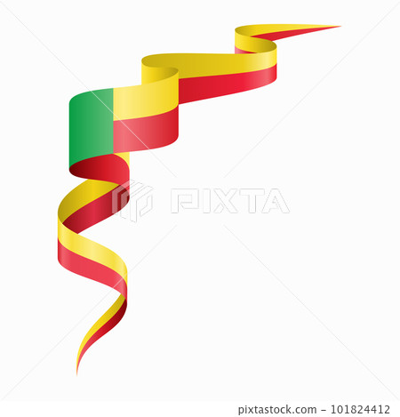 Benin flag wavy abstract background. Vector illustration. Benin flag wavy abstract background. Vector illustration. 101824412
