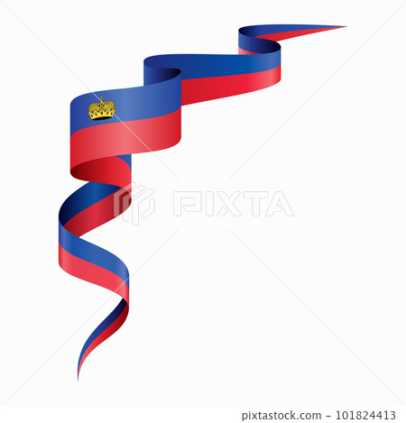 Liechtenstein flag wavy abstract background. Vector illustration. Liechtenstein flag wavy abstract background. Vector illustration. 101824413