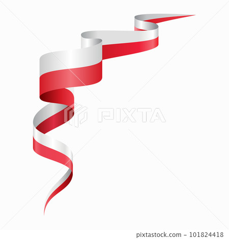 Polish flag wavy abstract background. Vector illustration. Polish flag wavy abstract background. Vector illustration. 101824418