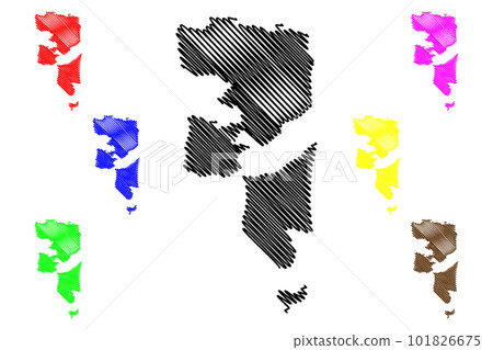 Emirate of Fujairah (Emirates of the United Arab Emirates, UAE) map vector illustration, scribble sketch Al Fujairah map Emirate of Fujairah (Emirates of the United Arab Emirates, UAE) map vector illustration, scribble sketch Al Fujairah map 101826675