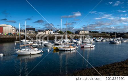 Harbor And Fishing Boats Of Finistere City Guilvinec At The Coast Of Atlantic In Brittany, France 101826691