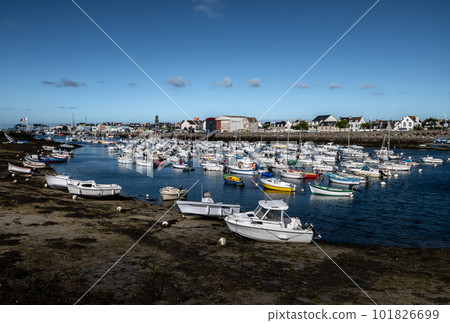Harbor And Fishing Boats Of Finistere City Guilvinec At The Coast Of Atlantic In Brittany, France 101826699
