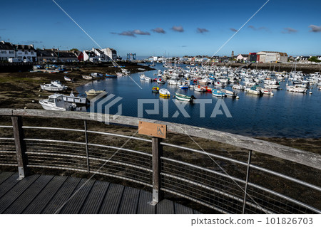 Harbor And Fishing Boats Of Finistere City Guilvinec At The Coast Of Atlantic In Brittany, France Harbor And Fishing Boats Of Finistere City Guilvinec At The Coast Of Atlantic In Brittany, France 101826703