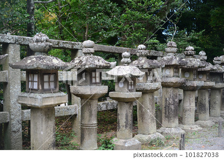 石清水八幡宮參拜道上的石燈籠 101827038