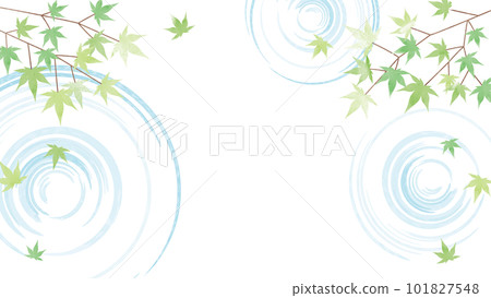 Summer green autumn leaves watercolor background illustration Summer green autumn leaves watercolor background illustration 101827548