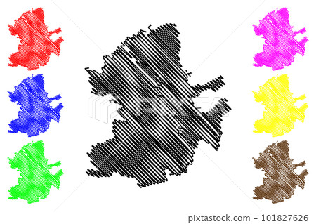 Hamilton City (New Zealand, North Island) map vector illustration, scribble sketch City of Hamilton map Hamilton City (New Zealand, North Island) map vector illustration, scribble sketch City of Hamilton map 101827626