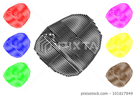 Palikir City (Federated States of Micronesia, Pohnpei) map vector illustration, scribble sketch City of Palikir map Palikir City (Federated States of Micronesia, Pohnpei) map vector illustration, scribble sketch City of Palikir map 101827849