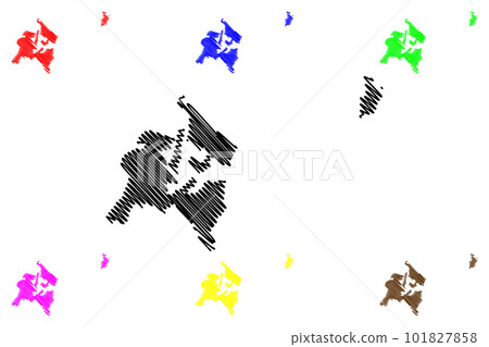 Tauranga City (New Zealand, North Island) map vector illustration, scribble sketch City of Tauranga map Tauranga City (New Zealand, North Island) map vector illustration, scribble sketch City of Tauranga map 101827858