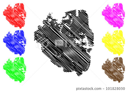 Ann Arbor City, Michigan (United States cities, United States of America, usa city) map vector illustration, scribble sketch City of Ann Arbor map 101828030