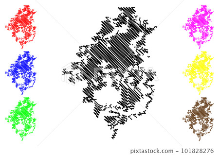 Springfield City, Illinois (United States cities, United States of America, usa city) map vector illustration, scribble sketch City of Springfield map 101828276