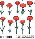 Carnation seamless pattern 101828885