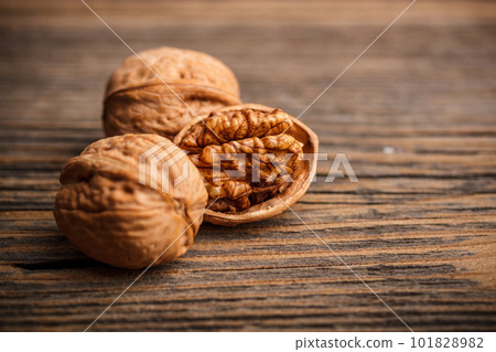 Walnuts fruit Walnuts fruit 101828982