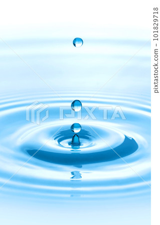 Falling water drop Falling water drop 101829718