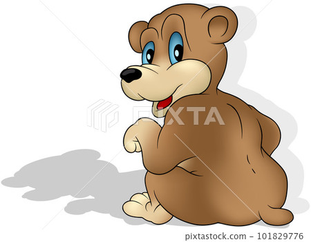 Rear View of a Blue-eyed Brown Bear 101829776