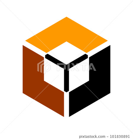 Abstract Icon in Hexagon Shape. Geometric Design Element. Vector Art. 101830891